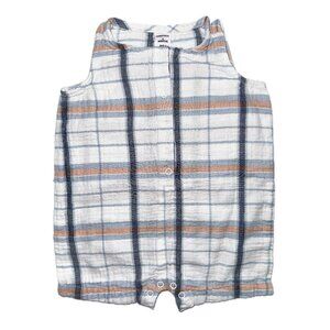 Nordstrom Plaid Sleeveless Baby Romper, 6 months